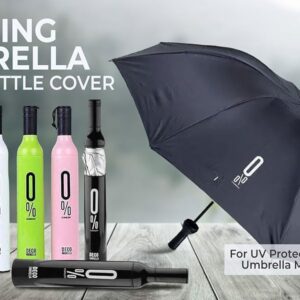 Bottle Shape Compact & Folding Umbrella for UV Protection & Rain (Multi color)