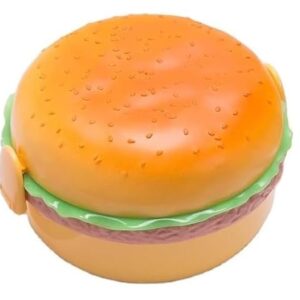 Attractive Plastic Burger Shaped Plastic Lunch Box | Lunch Box with Compartments