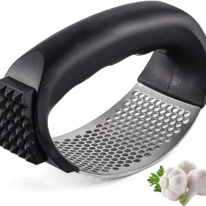 Stainless Steel Garlic Presser | Garlic Press Crusher for Kitchen | Garlic Crusher for Kitchen | Ginger Presser for Kitchen 2 in 1 Garlic Crusher