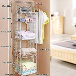 5 Layer Folding Clothes Storage Racks Dormitory Closet