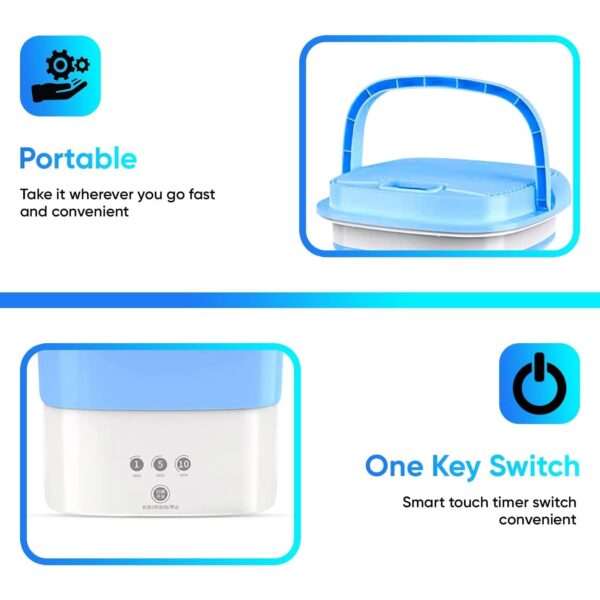 Washing Machine Portable Mini Foldable Washer and Spin Dryer (2 KG) - Image 6