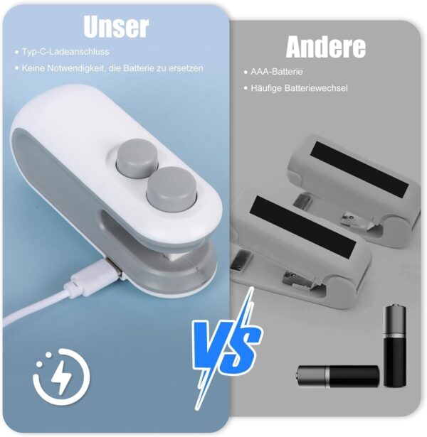 Portable Mini Sealing Machine, Handheld Packet Sealer for Food - Image 3