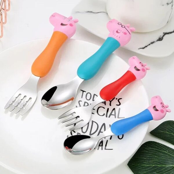 Cartoon Pig Spoon Set BPA-Free - Image 3