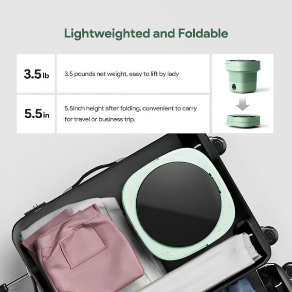 Washing Machine Portable Mini Foldable Washer and Spin Dryer (2 KG) - Image 4