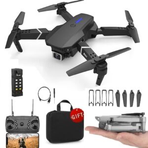 E88 Pro Foldable Drone with Dual 4K Camera for Adults | WiFi FPV RC Quadcopter with 2 Batteries