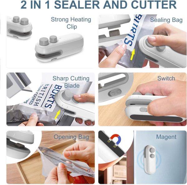 Portable Mini Sealing Machine, Handheld Packet Sealer for Food - Image 8