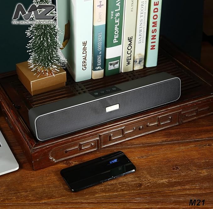 MZ M51 Bluetooth Soundbar | 10W Dynamic Stereo Speaker | 2400mAh Battery | USB-C Fast Charging | AUX & USB Playback | - Image 5