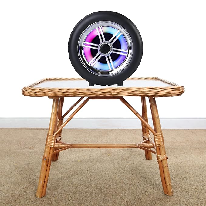 Tyre Shape Bluetooth Speaker with 5W HD Sound, RGB Lights, USB, FM, TWS Pairing, - Image 2