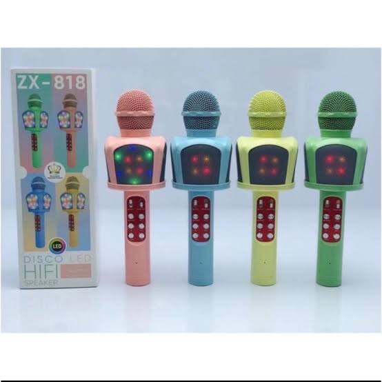 818 Bluetooth Mic| Wireless Handheld Karaoke Microphone Mic Audio Recording Wire for Singing