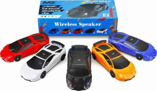 MZ F4 Portable Bluetooth Speaker, Dynamic Thunder Sound, Auto Series - Orange, Wireless Stereo Speaker with Deep Bass and Long Battery Life - Image 2