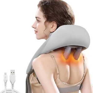 Neck and Back Massager for Cervical Pain Relief with Heating, Body Massager for Body Aches and Pains Relief, Electric 5D Cervical Massage Machine for Deep Tissue Neck, Back, Shoulders, Waist and Legs