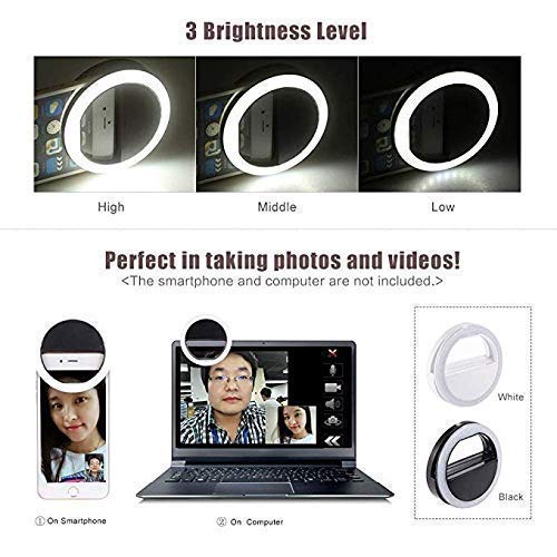 Soft White Color Selfie Ring Light with 3 Modes and 36 LED for Mobile Phone Photos - Image 3