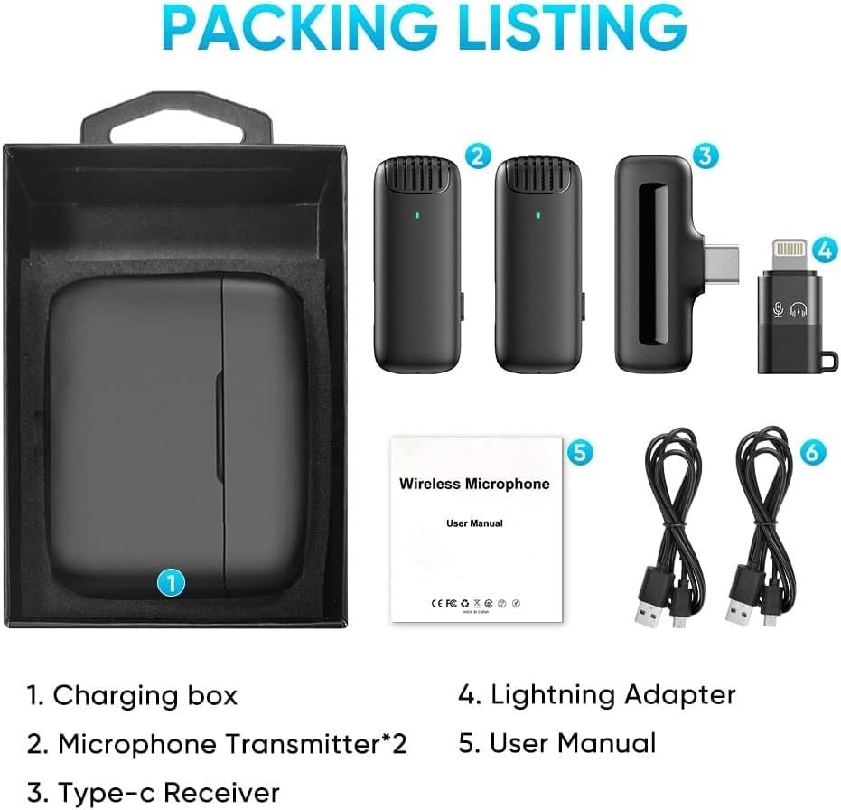 J-13 Wireless Double Microphone Collar Mic - Image 2