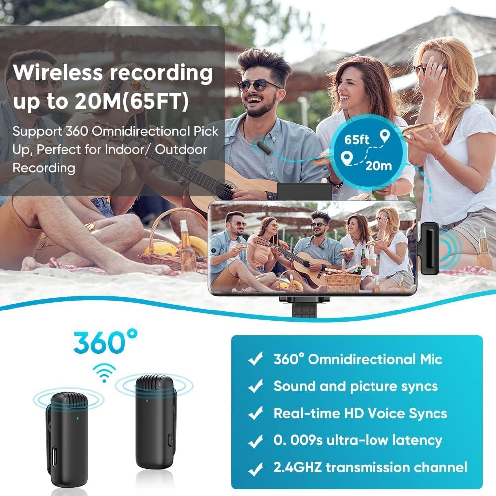 J-13 Wireless Double Microphone Collar Mic - Image 4