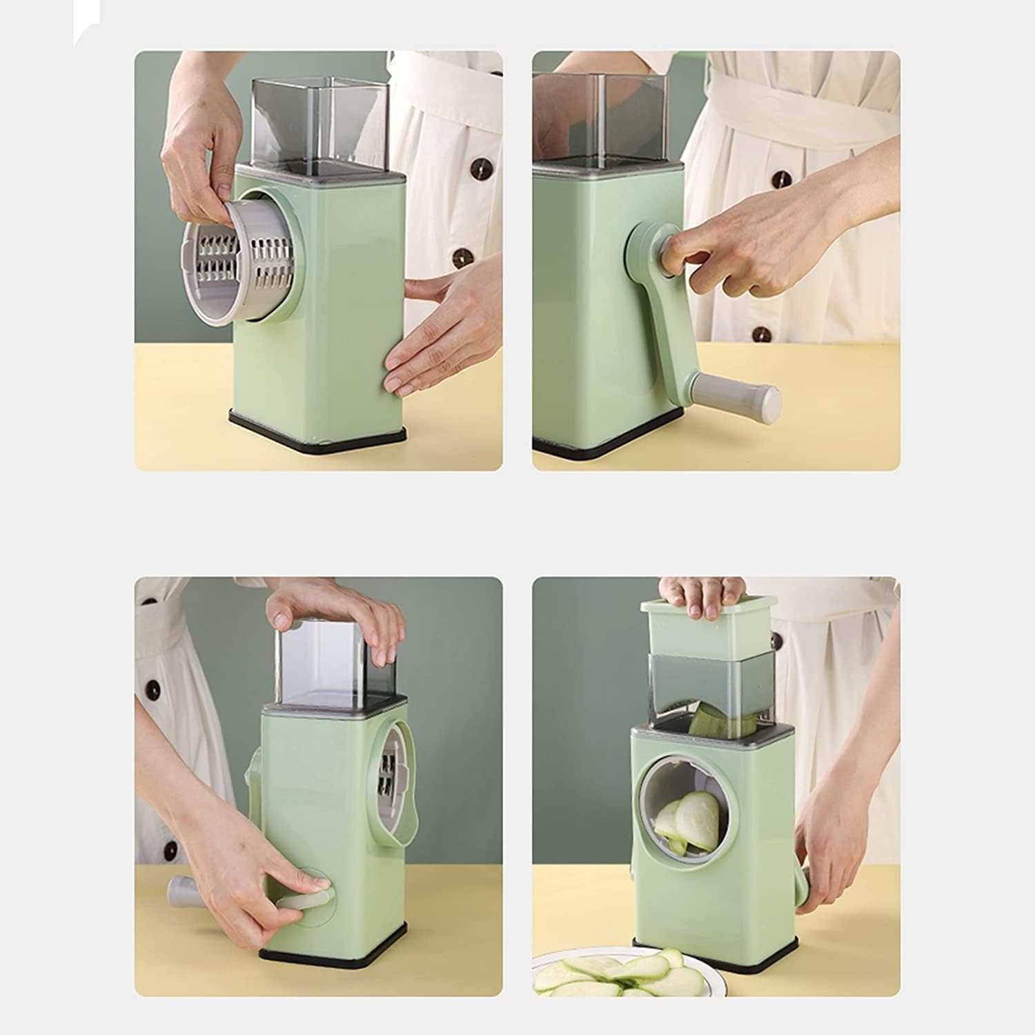 Rotary Vegetable Slicer - Round Mandoline Slicer - Image 2