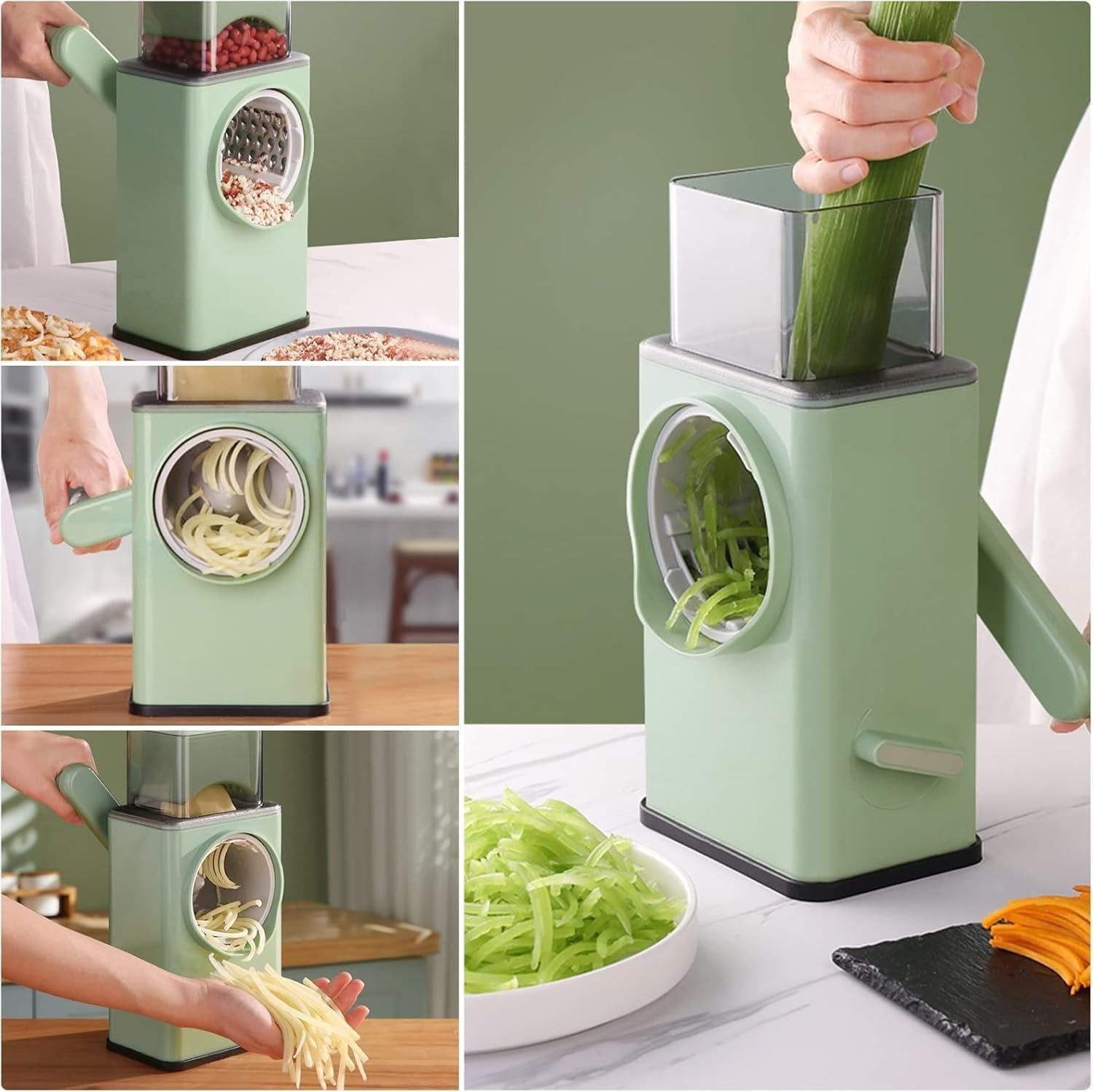 Rotary Vegetable Slicer - Round Mandoline Slicer - Image 6